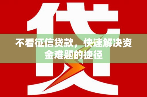 江东不看征信贷款，快速解决资金难题的捷径