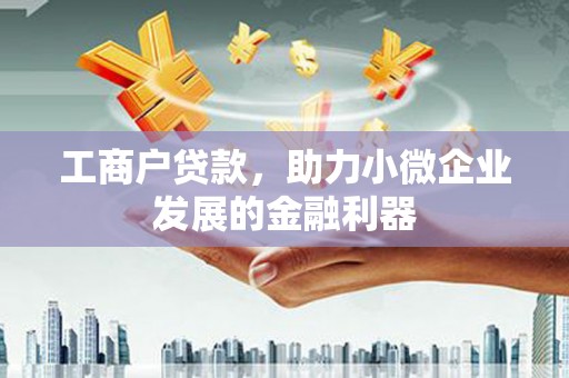 江东工商户贷款，助力小微企业发展的金融利器