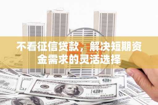 江东不看征信贷款，解决短期资金需求的灵活选择