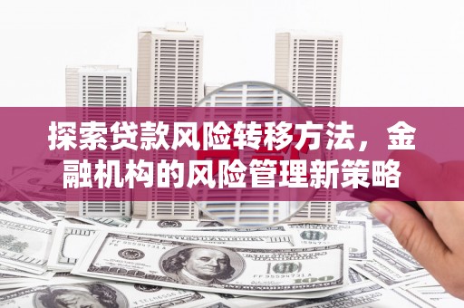 江东探索贷款风险转移方法，金融机构的风险管理新策略