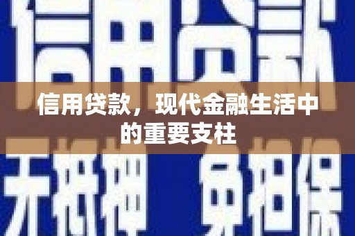 江东信用贷款，现代金融生活中的重要支柱