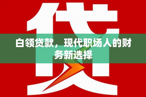 江东白领贷款，现代职场人的财务新选择