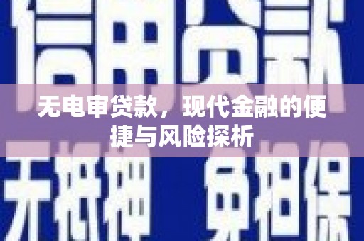 江东无电审贷款，现代金融的便捷与风险探析