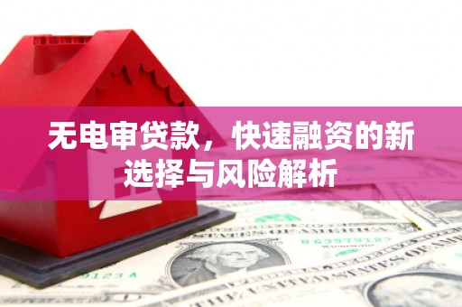 江东无电审贷款，快速融资的新选择与风险解析