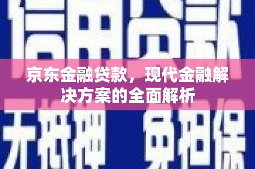 江东京东金融贷款，现代金融解决方案的全面解析
