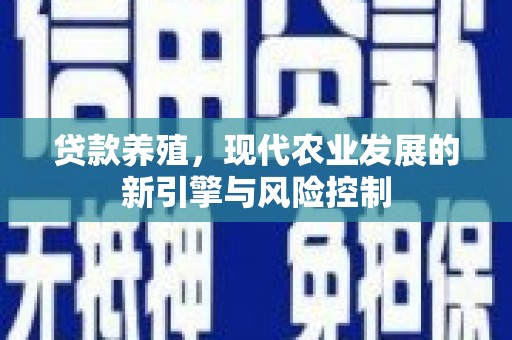江东贷款养殖，现代农业发展的新引擎与风险控制