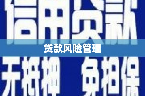 江东贷款风险管理