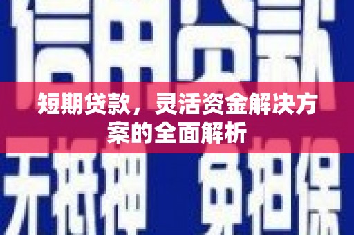 江东短期贷款，灵活资金解决方案的全面解析