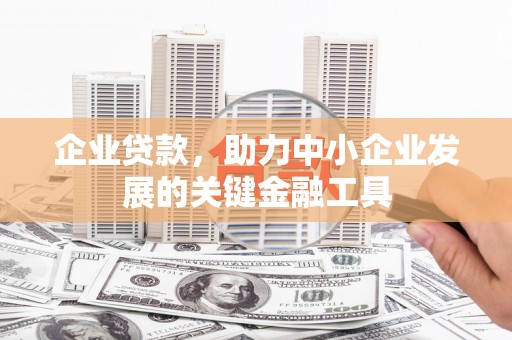 江东企业贷款，助力中小企业发展的关键金融工具
