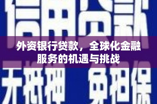 江东外资银行贷款，全球化金融服务的机遇与挑战