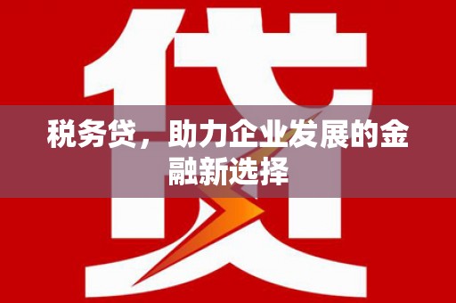 江东税务贷，助力企业发展的金融新选择
