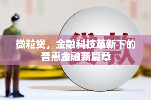 江东微粒贷，金融科技革新下的普惠金融新篇章