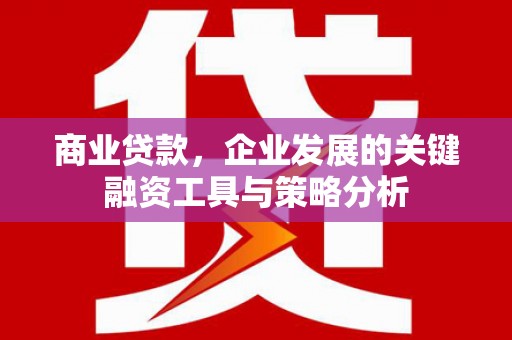 江东商业贷款，企业发展的关键融资工具与策略分析