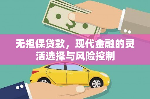 江东无担保贷款，现代金融的灵活选择与风险控制
