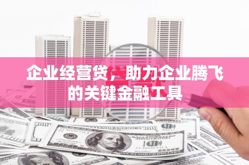 江东企业经营贷，助力企业腾飞的关键金融工具