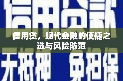 江东信用贷，现代金融的便捷之选与风险防范