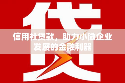江东信用社贷款，助力小微企业发展的金融利器
