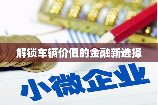 江东解锁车辆价值的金融新选择