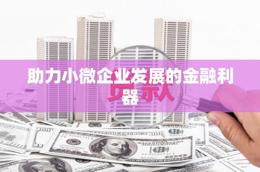 江东助力小微企业发展的金融利器