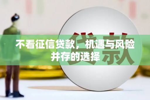 江东不看征信贷款，机遇与风险并存的选择
