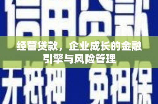 江东经营贷款，企业成长的金融引擎与风险管理
