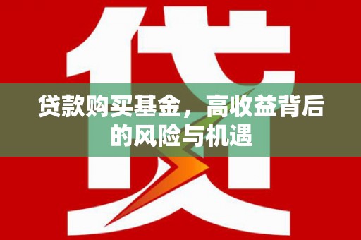 江东贷款购买基金，高收益背后的风险与机遇